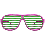 Scene Shutter Glasses Pink Green Studded 2000 Swag