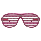 Scene Shutter Glasses Pink Studded 2000s Swag