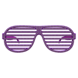 Scene Shutter Glasses Purple Studded 2000s Swag
