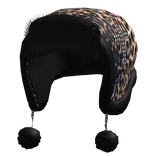 Scene Streetwear Studded Cross Ushanka (Leopard)