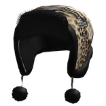 Scene Streetwear Studded Cross Ushanka (Leopard)
