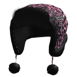 Scene Streetwear Studded Cross Ushanka (PinkLeprd)