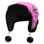 Scene Streetwear Studded Cross Ushanka (PinkZebra)