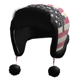 Scene Streetwear Studded Cross Ushanka (USA Flag)