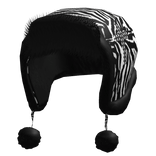 Scene Streetwear Studded Cross Ushanka (Zebra)
