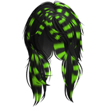 Scene Windy Hair (Black Green Raccoon)