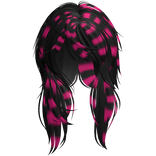 Scene Windy Hair (Black Pink Raccoon)