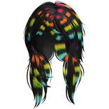 Scene Windy Hair (Black Rainbow Raccoon)