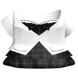 ♡ school girl shirt with ruffles in white & black