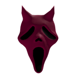👻🔪 Screaming Devil Ghost Mask (DARK RED)