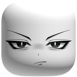 Serious Anime Face - White