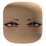 Serious Anime Face with Red Eyes