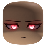 Shadowed Demon Face With Red Eyes - Light