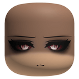 Shadowed Gothic Demon Face With Dark Red Eyes