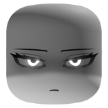 Shadowed Revenge Look Face With White Glowing Eyes