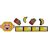 Shady Monkey 8-Bit Health Bar 💛 🐵 🍫 ✨ ➕