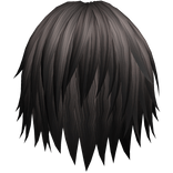 shaggy emo messy anime boy hair brown and black