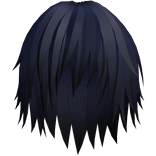 shaggy emo messy anime boy hair in blue