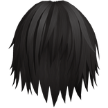 shaggy emo messy anime boy hair in dark brown