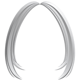 -',ৎ Shaggy Layered Preppy Bangs in White