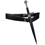 Sheathed Medieval Fantasy Silver Sword Belt