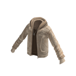 Sherpa Lined Hooded Jacket (Cream)