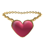 Shining Gold and Pink Heart Chain Necklace 3.0