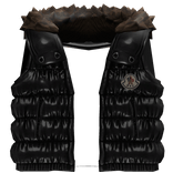 Shiny Black NYC Cleezy Fur Vest