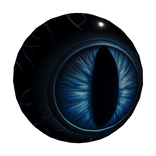 Shiny Blue & Black Metal Eye