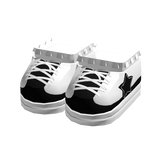 ꒰ ♡ ꒱ kawaii star sneakers in black & white