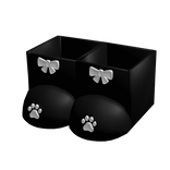 ꒰ ♡ ꒱ Sweety Bows Boots w/Paws Print (Black) 