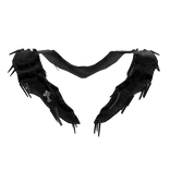 Short Black Cross Neck Scarf