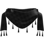 Short Black Cross Scarf