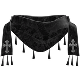 Short Black Cross Scarf