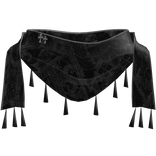 Short Black Cross Scarf