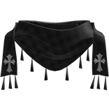 Short Black Cross Scarf