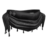 Short Black Cross Scarf