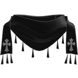 Short Black Cross Scarf