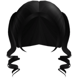 ♬꒰┊short curled black pigtails