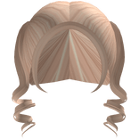 ♬꒰┊short curled blonde pigtails