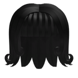 Short Curly Bob with Bangs Black