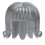 Short Curly Bob with Bangs White