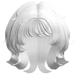 Short Cute Messy Wolfcut White Hair