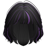 ♡ Short hair short bob with bangs in black