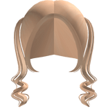 short high curly pigtails in blonde