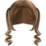 short high curly pigtails in caramel