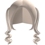 short high curly pigtails in pastel blonde