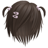 ♡ : short kawaii messy hair in brown