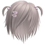 ♡ : short kawaii messy hair in light ash