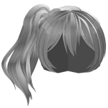 Short Side Ponytail Hair - White